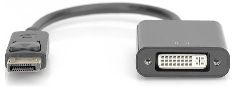 DisplayPort - DVI adapter, 1x DisplayPort dugó - 1x DVI aljzat 24+5 pól., 0,15 m, fekete, Digitus AK 2. kép