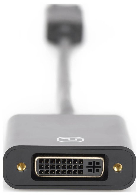 DisplayPort - DVI adapter, 1x DisplayPort dugó - 1x DVI aljzat 24+5 pól., 0,15 m, fekete, Digitus AK 3. kép