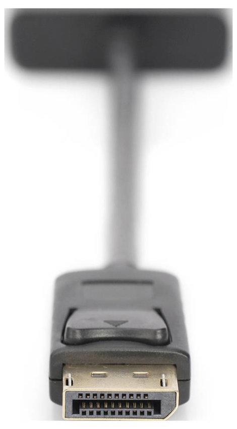 DisplayPort - DVI adapter, 1x DisplayPort dugó - 1x DVI aljzat 24+5 pól., 0,15 m, fekete, Digitus AK 4. kép