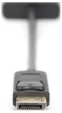DisplayPort - DVI adapter, 1x DisplayPort dugó - 1x DVI aljzat 24+5 pól., 0,15 m, fekete, Digitus AK 4. bélyegkép