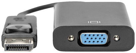 DisplayPort - VGA átalakító adapter, 1x DisplayPort dugó - 1x VGA aljzat, fekete, Digitus 2. kép