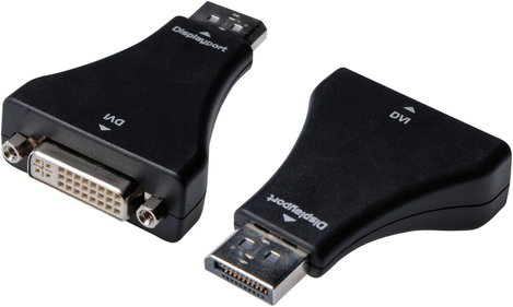 DisplayPort - DVI átalakító adapter, 1x DisplayPort dugó - 1x DVI aljzat 24+5 pól., fekete, Digitus