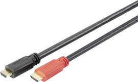 HDMI TV, Monitor csatlakozókábel 1x - 1x 20 m Fekete Digitus AK-330118-200-S