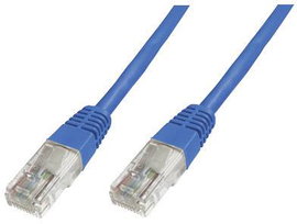 RJ45 Hálózat csatlakozókábel CAT 5e U/UTP 1x RJ45 dugó - 1x RJ45 dugó 0.50 m Kék UL minősített