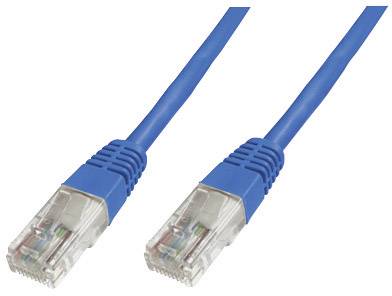 RJ45 Hálózat csatlakozókábel CAT 5e U/UTP 1x RJ45 dugó - 1x RJ45 dugó 0.50 m Kék UL minősített