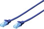 RJ45 Hálózat csatlakozókábel CAT 5e U/UTP 1x RJ45 dugó - 1x RJ45 dugó 3 m Kék UL minősített bélyegkép