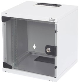 10-os rack szekrény, hálózati szerverszekrény, zárható üvegajtóval, 6 ME, Digitus DN-10-05U-1 5 HE