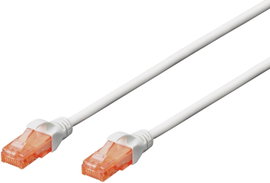 RJ45 Hálózat Csatlakozókábel CAT 6 U/UTP 1x RJ45 dugó - 1x RJ45 dugó 0.50 m Fehér UL minősített Digi