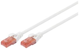 RJ45 Hálózat csatlakozókábel CAT 6 U/UTP 1x RJ45 dugó - 1x RJ45 dugó 2 m Fehér UL minősített Digitus