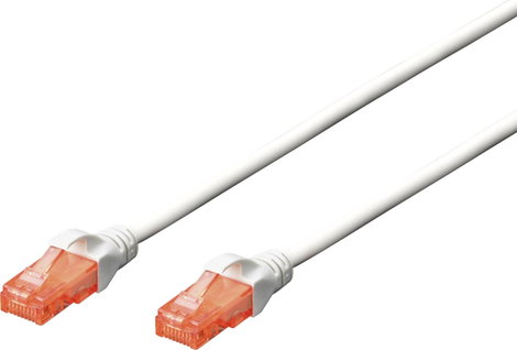 RJ45 Hálózat csatlakozókábel CAT 6 U/UTP 1x RJ45 dugó - 1x RJ45 dugó 3 m Fehér UL minősített Digitus