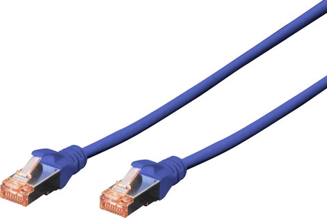 RJ45 Hálózat csatlakozókábel CAT 6 S/FTP 1x RJ45 dugó - 1x RJ45 dugó 0.25 m Kék