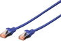 RJ45 Hálózat csatlakozókábel CAT 6 S/FTP 1x RJ45 dugó - 1x RJ45 dugó 0.25 m Kék bélyegkép