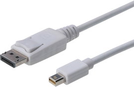 DisplayPort csatlakozókábel [1x DisplayPort dugó - 1x mini DisplayPort dugó] 2 m fehér