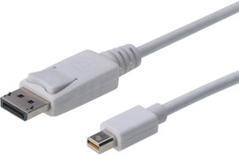 DisplayPort csatlakozókábel [1x DisplayPort dugó - 1x mini DisplayPort dugó] 3 m fehér