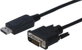 DisplayPort / DVI csatlakozókábel [1x DisplayPort dugó - 1x DVI dugó 24+1 pól.] 1 m fekete