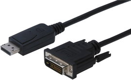 DisplayPort / DVI csatlakozókábel [1x DisplayPort dugó - 1x DVI dugó 24+1 pól.] 2 m fekete