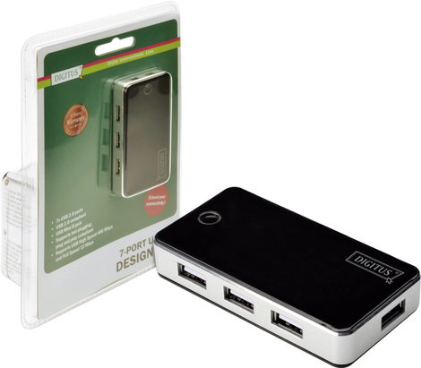USB 2.0 hub, 7 portos, Digitus 2. kép