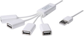 Digitus DA-70216 4 port USB 2.0 hub Fehér