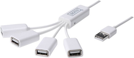 Digitus DA-70216 4 port USB 2.0 hub Fehér