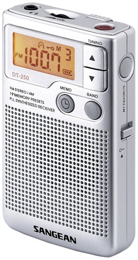 Sangean DT-250 digitális, szintézeres zsebrádió