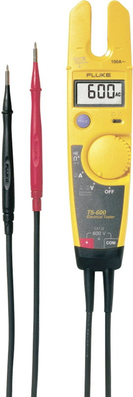 Fluke T5-600 Kétpólusú feszültségvizsgáló 1 V ‑ 600 V/AC/DC 659612