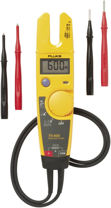 Fluke T5-600 Kétpólusú feszültségvizsgáló 1 V ‑ 600 V/AC/DC 659612 2. kép
