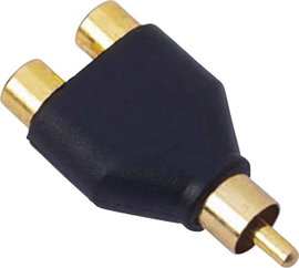 Sinuslive Y1M RCA adapter [1x RCA dugó - 2x RCA csatlakozóaljzat]