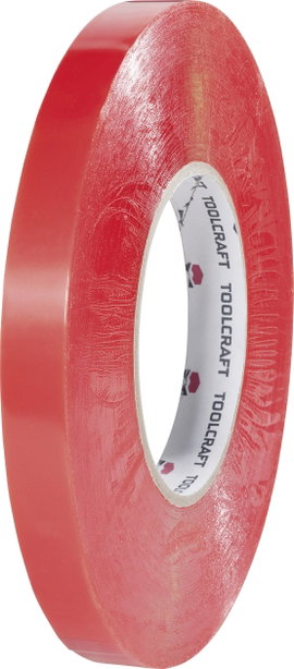 Kétoldalas ragasztó szalag 50 m x 15 mm átlátszó 832450B-C TOOLCRAFT, tartalom: 1 tekercs