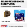 P profilú ablak szigetelő gumi, barna, 6 m x 9 mm, tesamoll 05390-00101-00 TESA 1 tekercs 4. bélyegkép