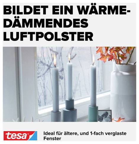 Hőszigetelő fólia ablakra 4 m x 150 cm tesamoll® Thermo Cover 5. kép