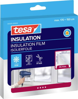 Hőszigetelő fólia ablakra, 1,7 x 1,5 m átlátszó 1tekercs tesamoll® Thermo Cover
