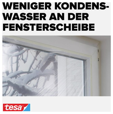Hőszigetelő fólia ablakra, 1,7 x 1,5 m átlátszó 1tekercs tesamoll® Thermo Cover 7. kép