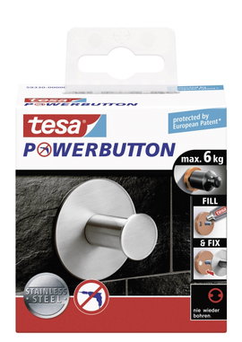 Klasszikus akasztó gomb Ø 50 x 31 mm, Tesa Powerbutton 59330