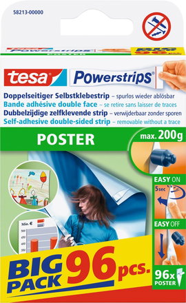 Fali képtartó fülecskék 96 db, Tesa Powestrips Poster 58213-0
