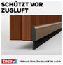 Ajtóseprű 1 m x 40 mm, barna, lakkozott alu, Tesa 05405-101 5. bélyegkép