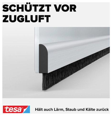 Ajtóseprű 1 m x 40 mm, lakkozott alu, Tesa 05405-102 5. kép