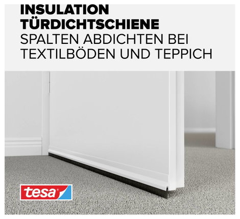 Ajtóseprű 1 m x 43 mm, fehér, műanyag, Tesamoll Tesa 3. kép