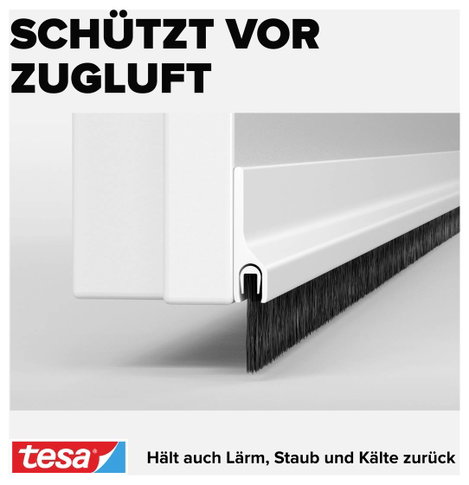 Ajtóseprű 1 m x 43 mm, fehér, műanyag, Tesamoll Tesa 5. kép