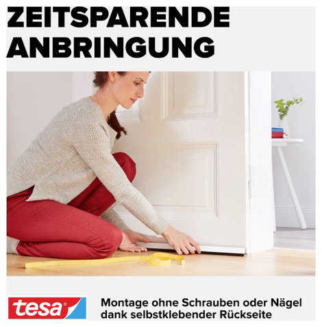 Ajtóseprű 1 m x 43 mm, fehér, műanyag, Tesamoll Tesa 7. kép