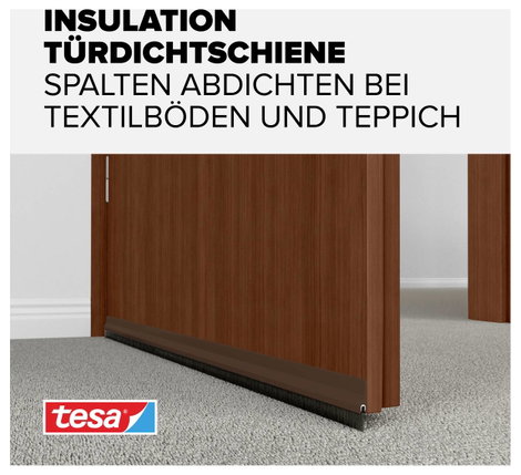 Ajtóseprű 1 m x 43 mm, barna, műanyag, Tesamoll Tesa 3. kép