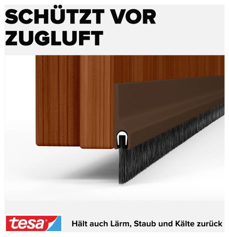 Ajtóseprű 1 m x 43 mm, barna, műanyag, Tesamoll Tesa 5. kép