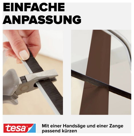 Ajtóseprű 1 m x 43 mm, barna, műanyag, Tesamoll Tesa 6. kép
