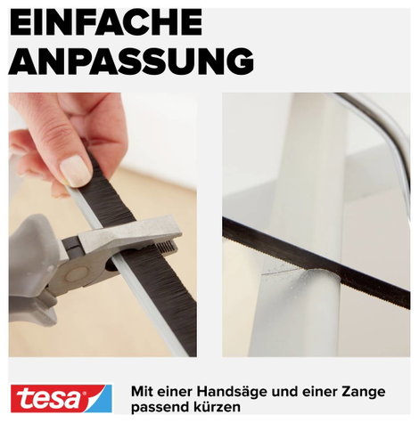 Ajtóseprű 1 m x 43 mm, átlátszó, műanyag, Tesamoll Tesa 6. kép