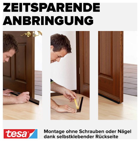 Ajtóseprű 1 m x 37 mm, barna, műanyag, Tesamoll Standard Tesa 7. kép