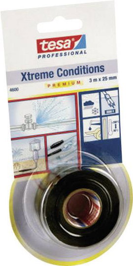 Önvulkanizáló szilikon szalag 3 m x 25 mm, fekete, Tesa Xtreme Conditions Black