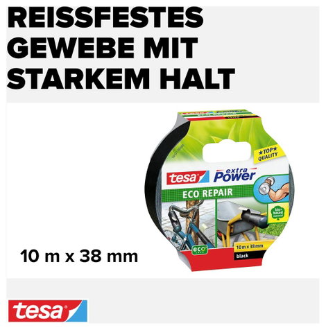 Javító szalag EXTRA POWER ECO REPAIR fekete 10 m x 38 mm Tesa 564031 3. kép