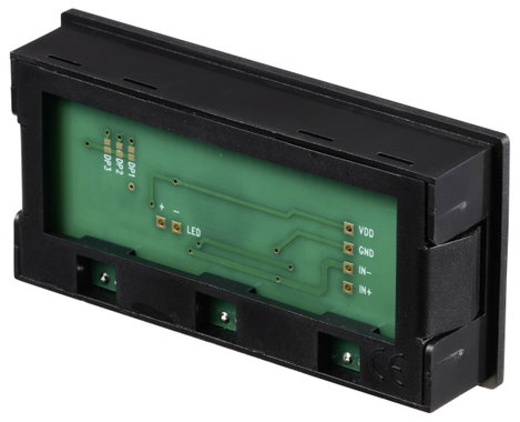 Digitális LCD panelműszer, feszültségmérő, voltmérő modul, LED háttérvilágítással Voltcraft DVM 310 2. kép