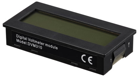 Digitális LCD panelműszer, feszültségmérő, voltmérő modul, LED háttérvilágítással Voltcraft DVM 310 3. kép