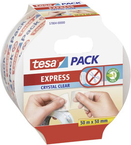 Ragasztószalag Tesapack Express Crystal Clear 50 m x 50 mm, TESA 57804