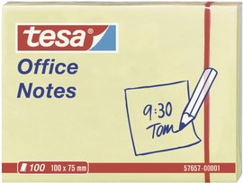 Tesa öntapadó jegyzettömb, jelölőcímke sárga 100 mm x 75 mm TESA 57657-01-05